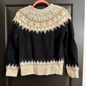 Sleeping on Snow - Black and Cream Sweater